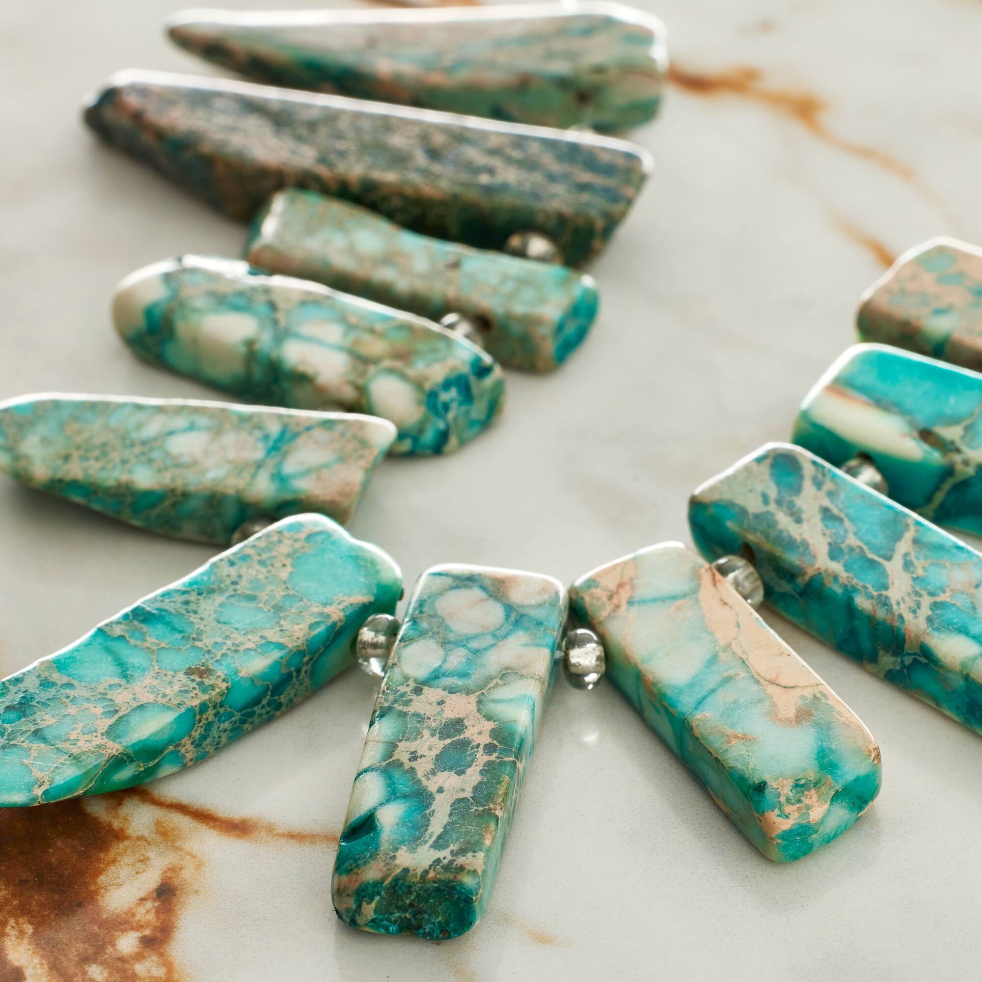 Aqua Jasper Stick Beads, 25mm by Bead Landing™ Sedona
